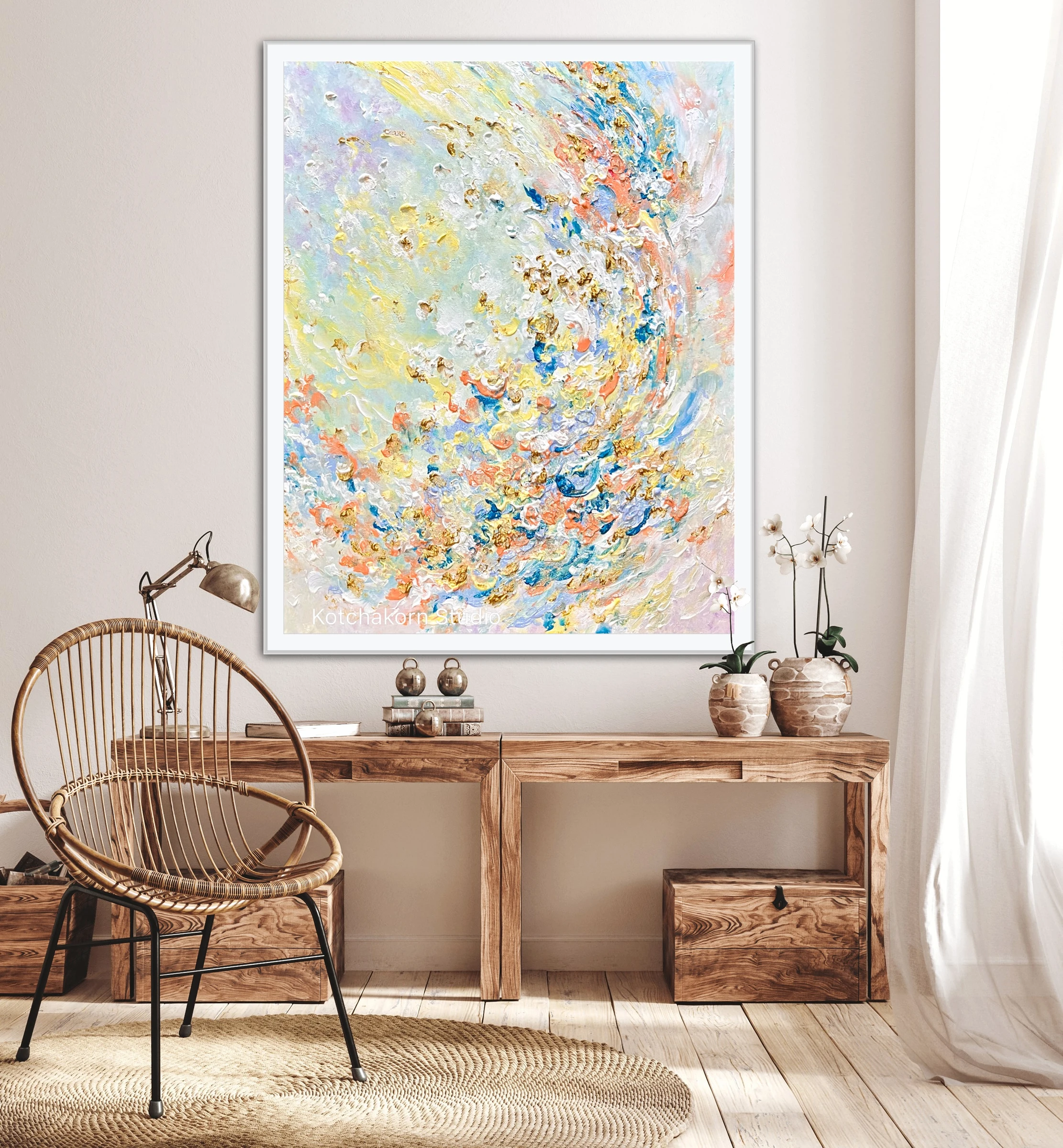 The Bloom of the Lotus Flowers (100x80cm)