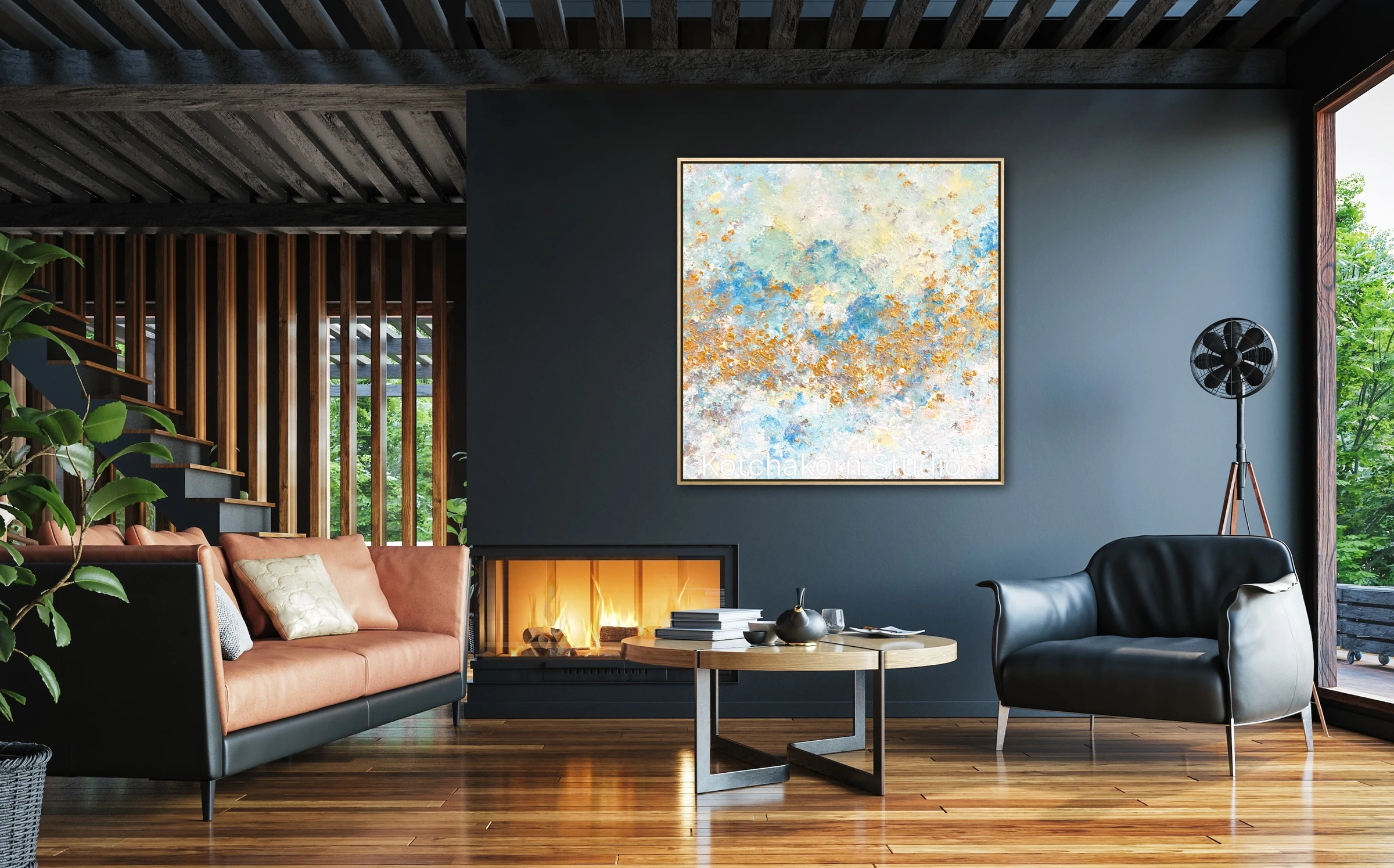 The Golden Rise (100x100cm)