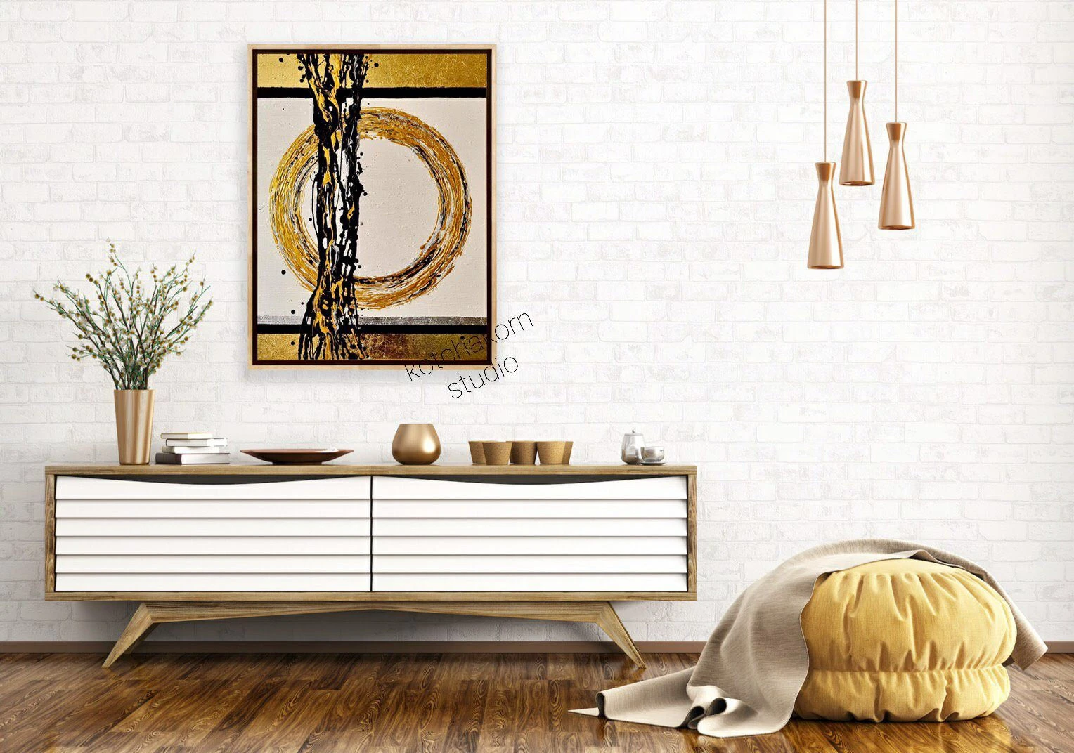 Integrity: Hands to Golden Sky & Feet to Golden Ground (80x60cm)