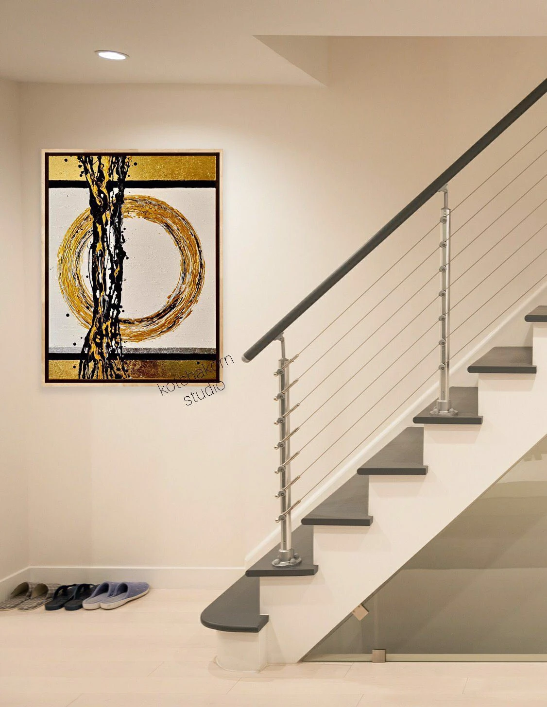 Integrity: Hands to Golden Sky & Feet to Golden Ground (80x60cm)