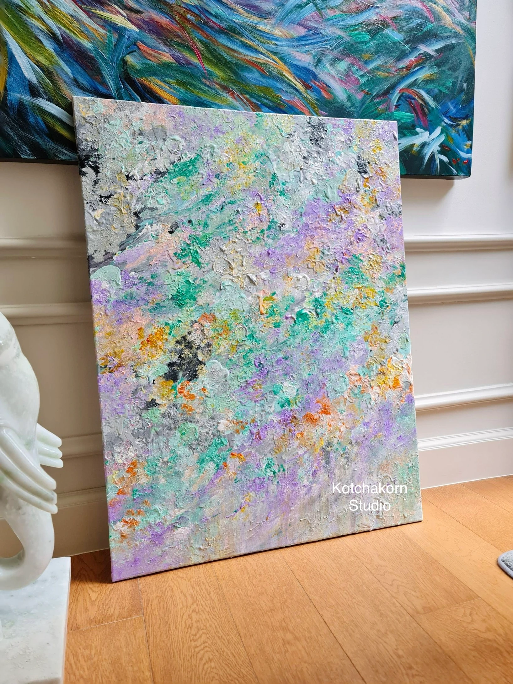 Pandas in the Rainforest (80x60cm)