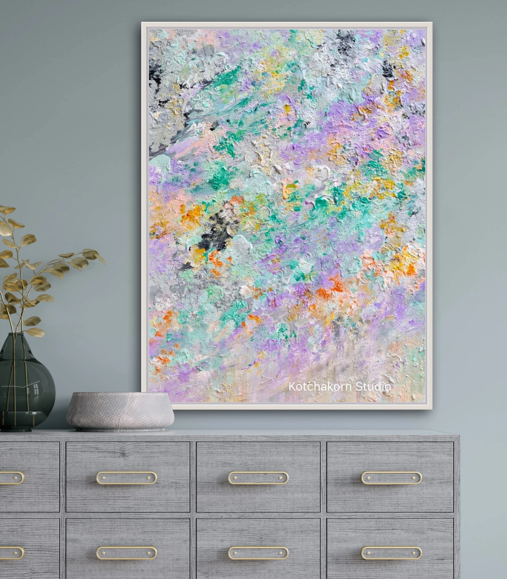 Pandas in the Rainforest (80x60cm)