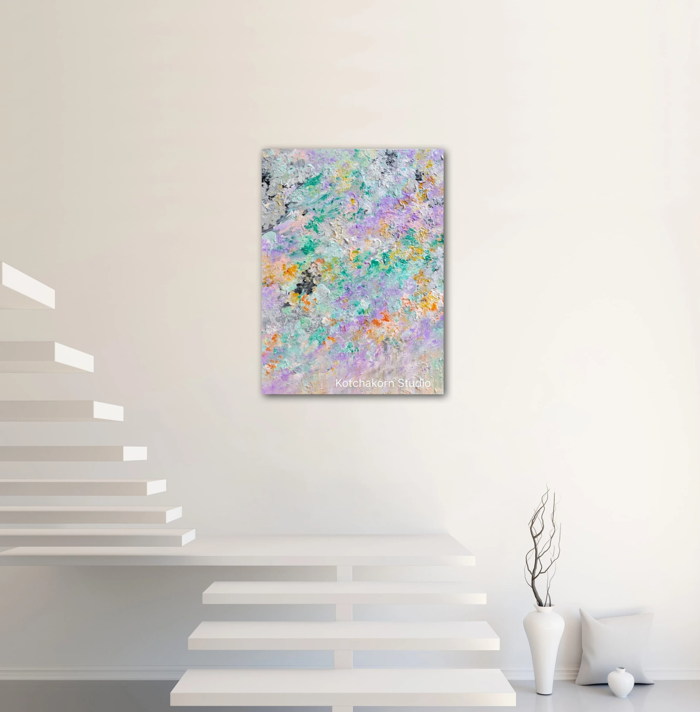 Pandas in the Rainforest (80x60cm)