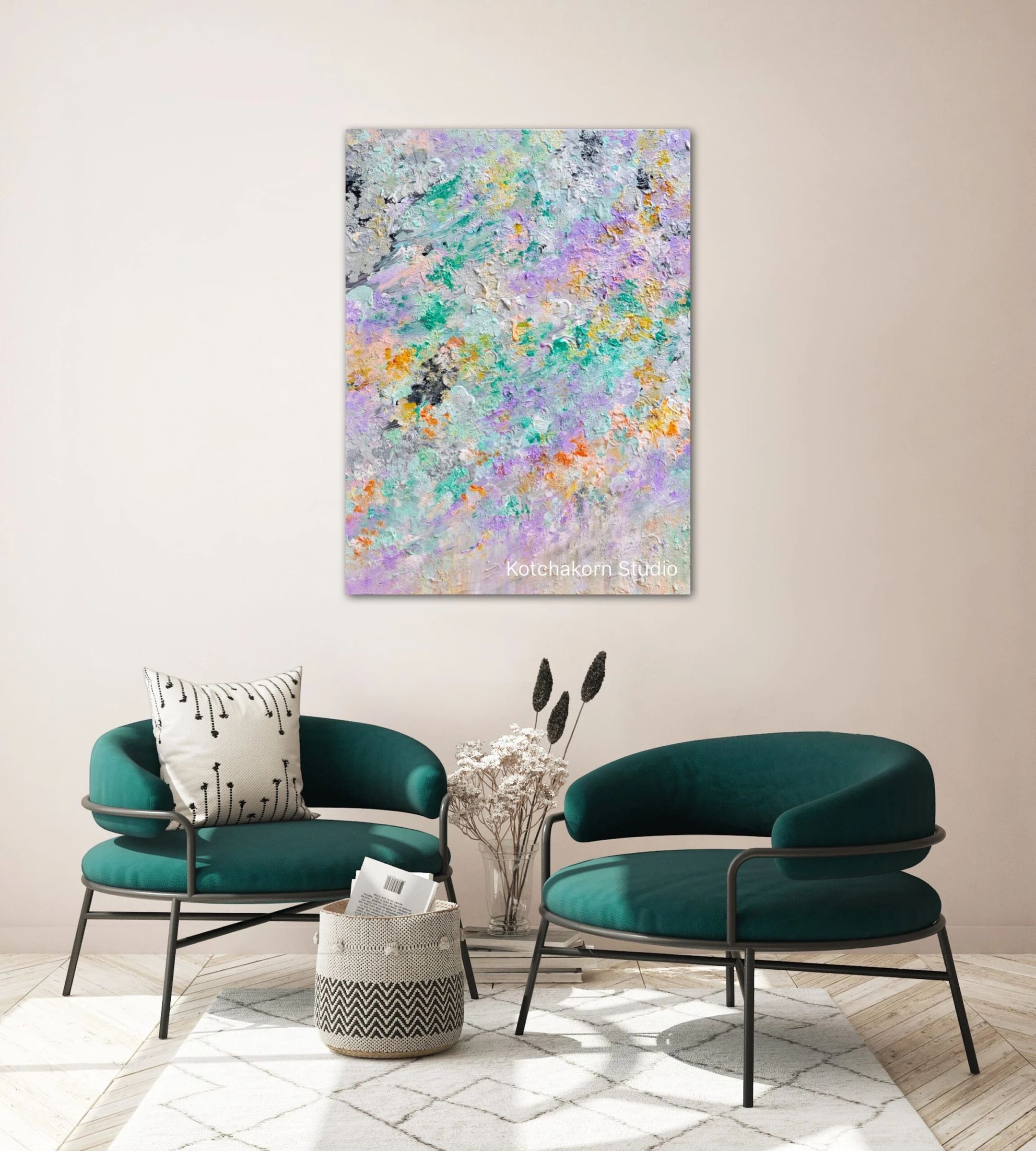Pandas in the Rainforest (80x60cm)