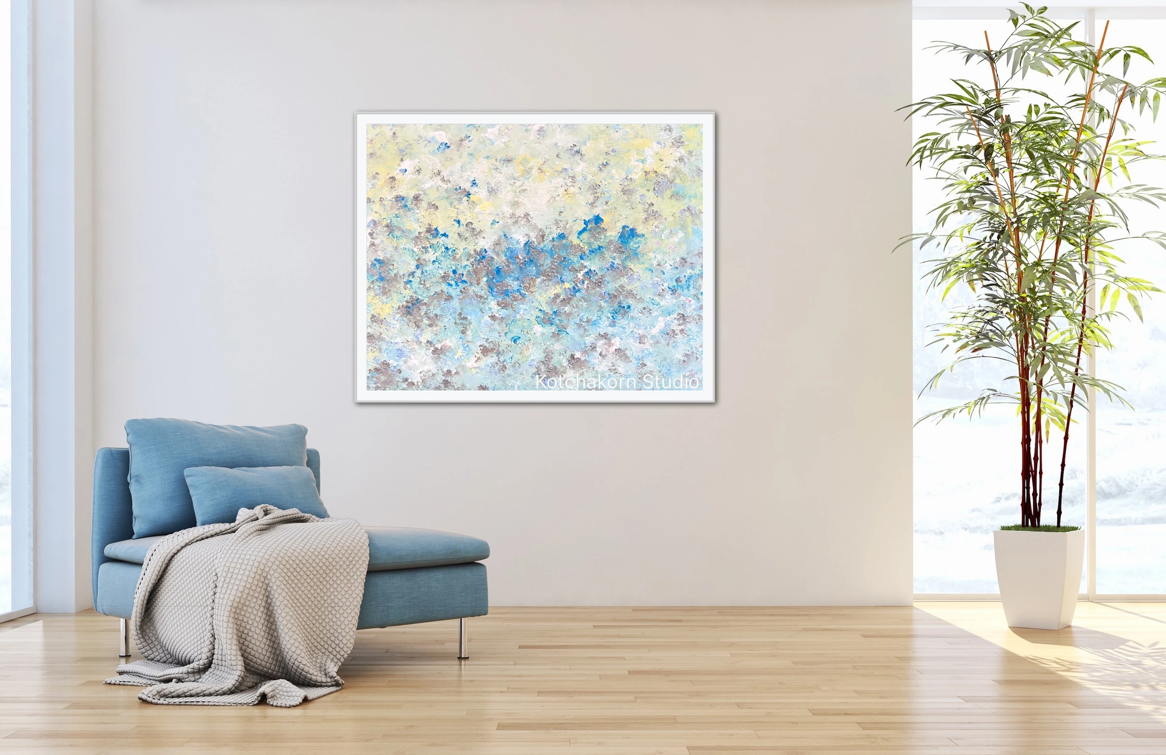 Happiness In Silver (100x80cm)