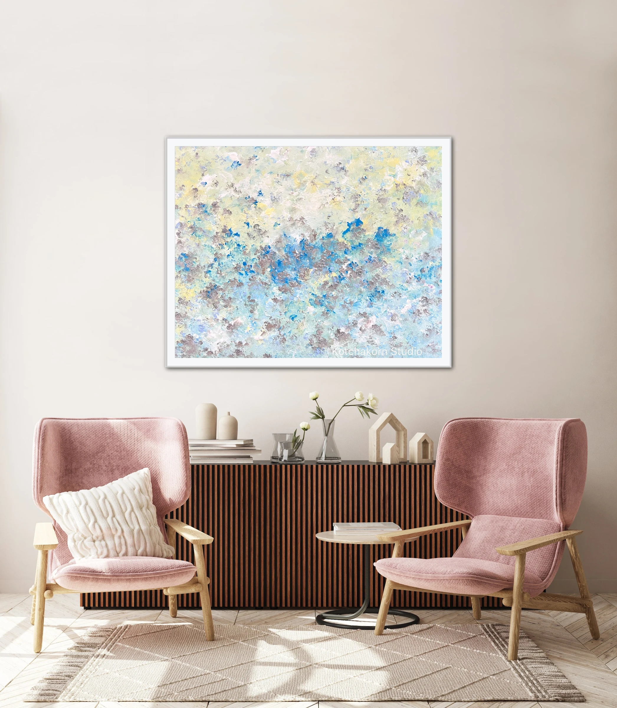 Happiness In Silver (100x80cm)