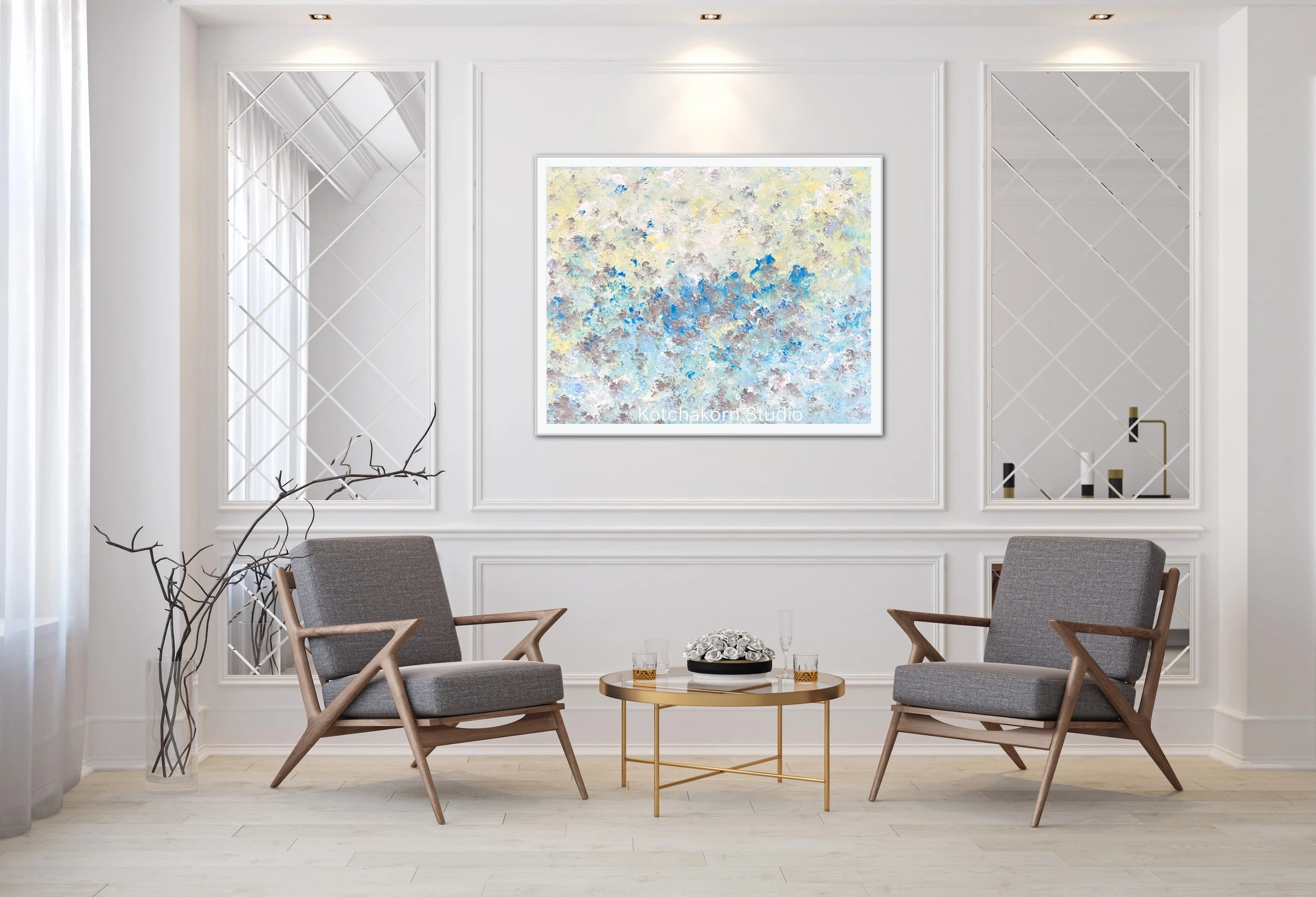 Happiness In Silver (100x80cm)