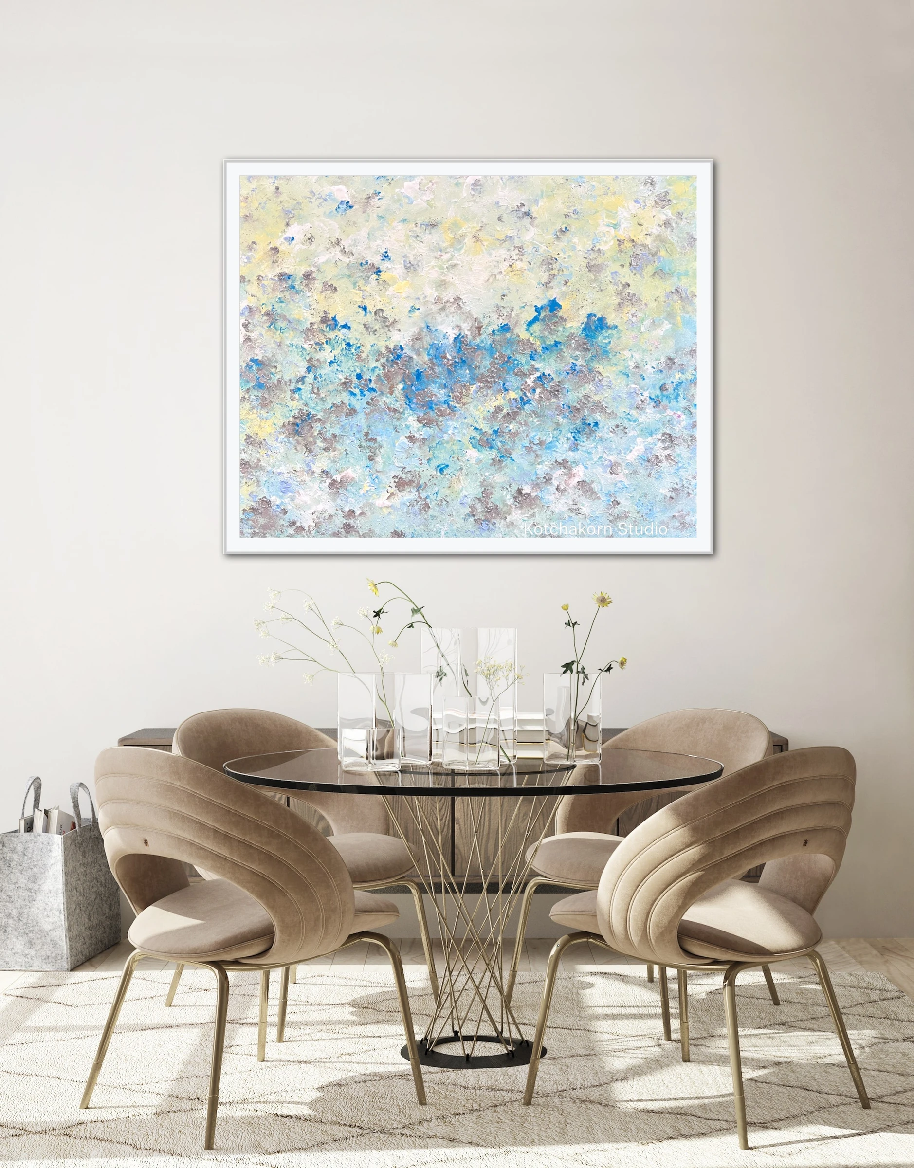 Happiness In Silver (100x80cm)