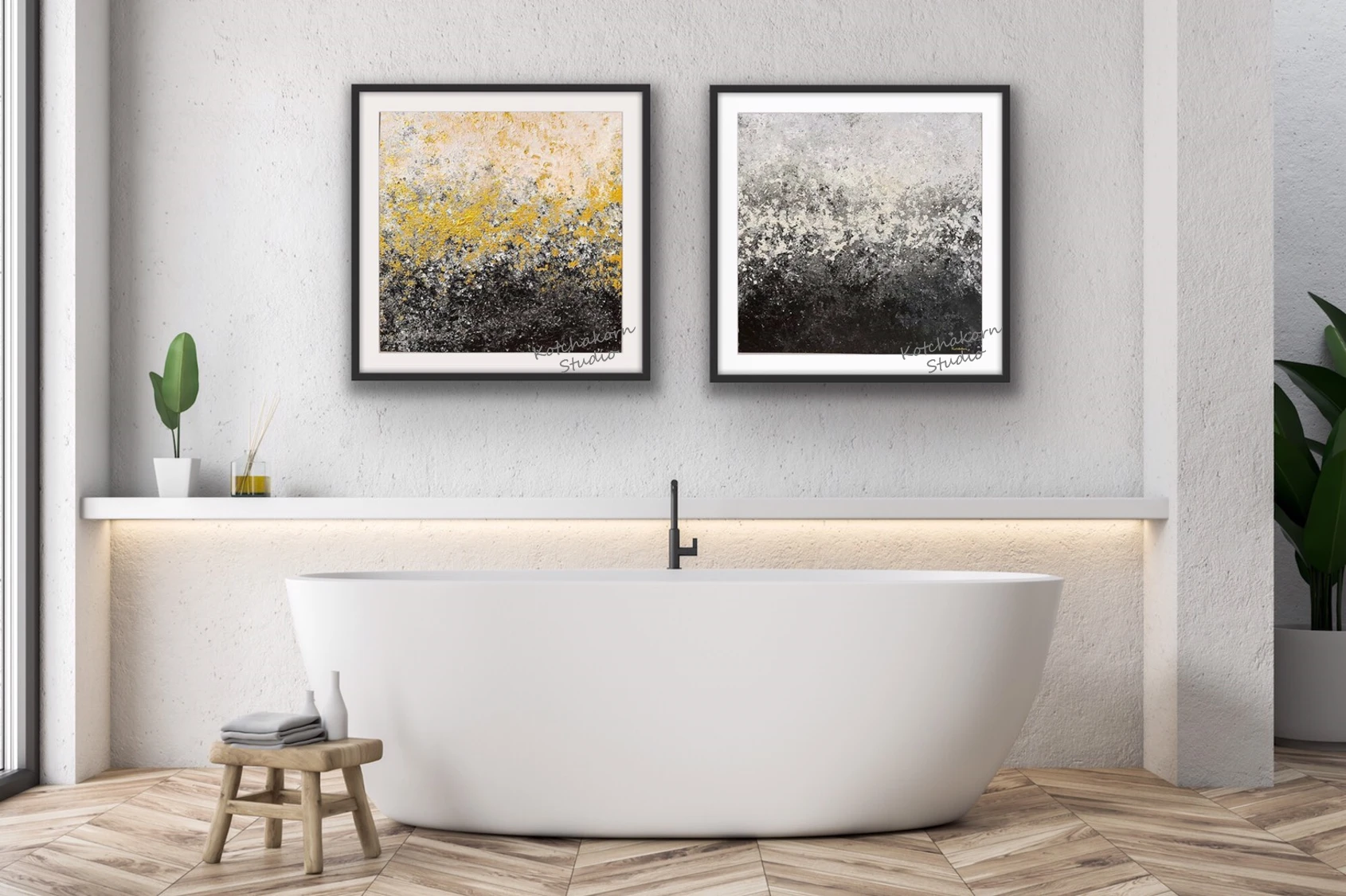 The Sun & The Moon (60x60cm ea.)