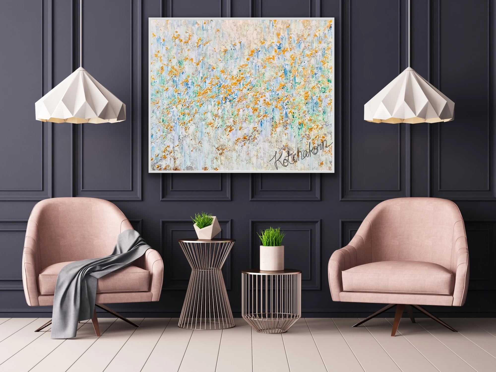 Golden Horses (120x100cm)