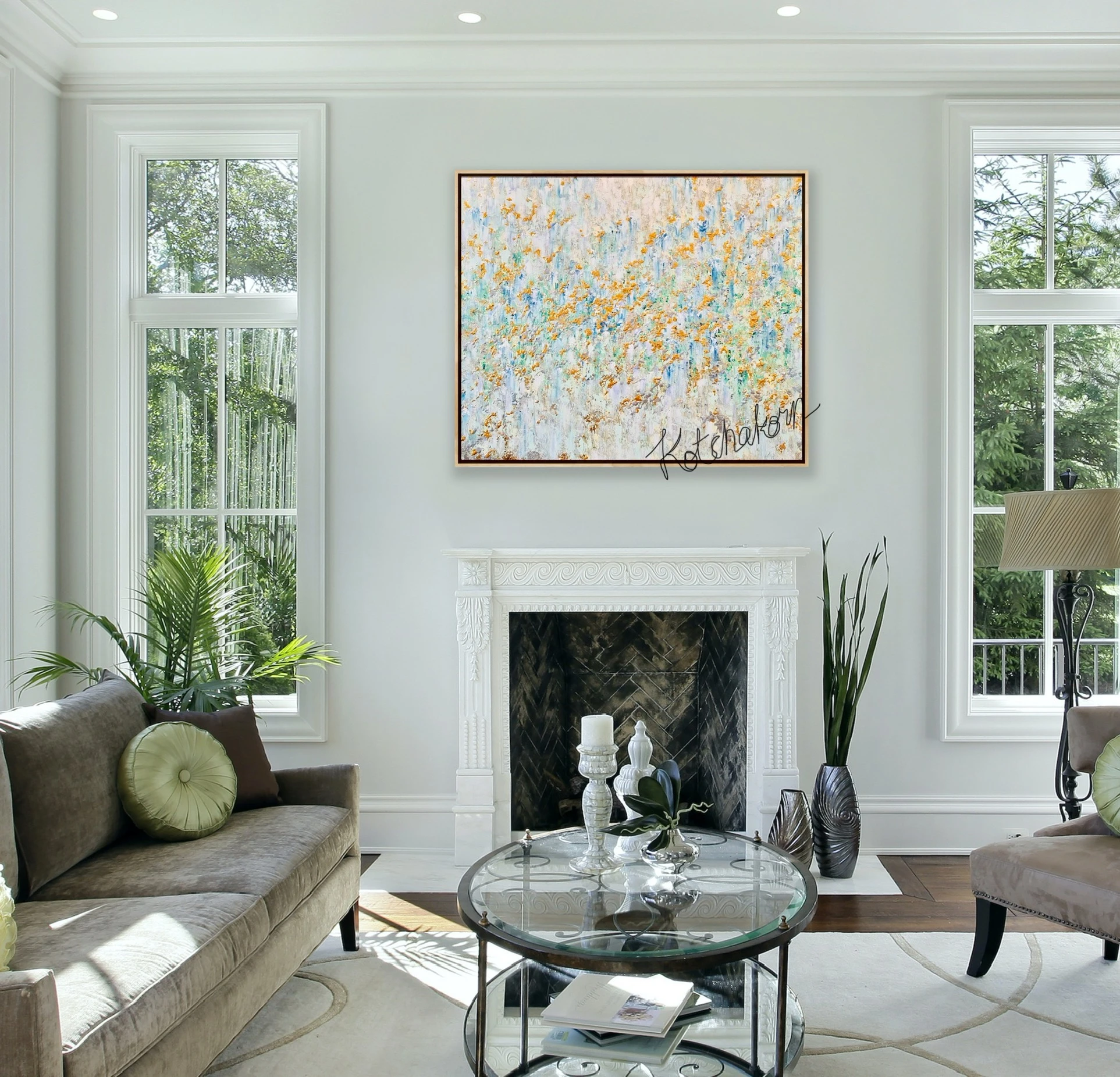 Golden Horses (120x100cm)
