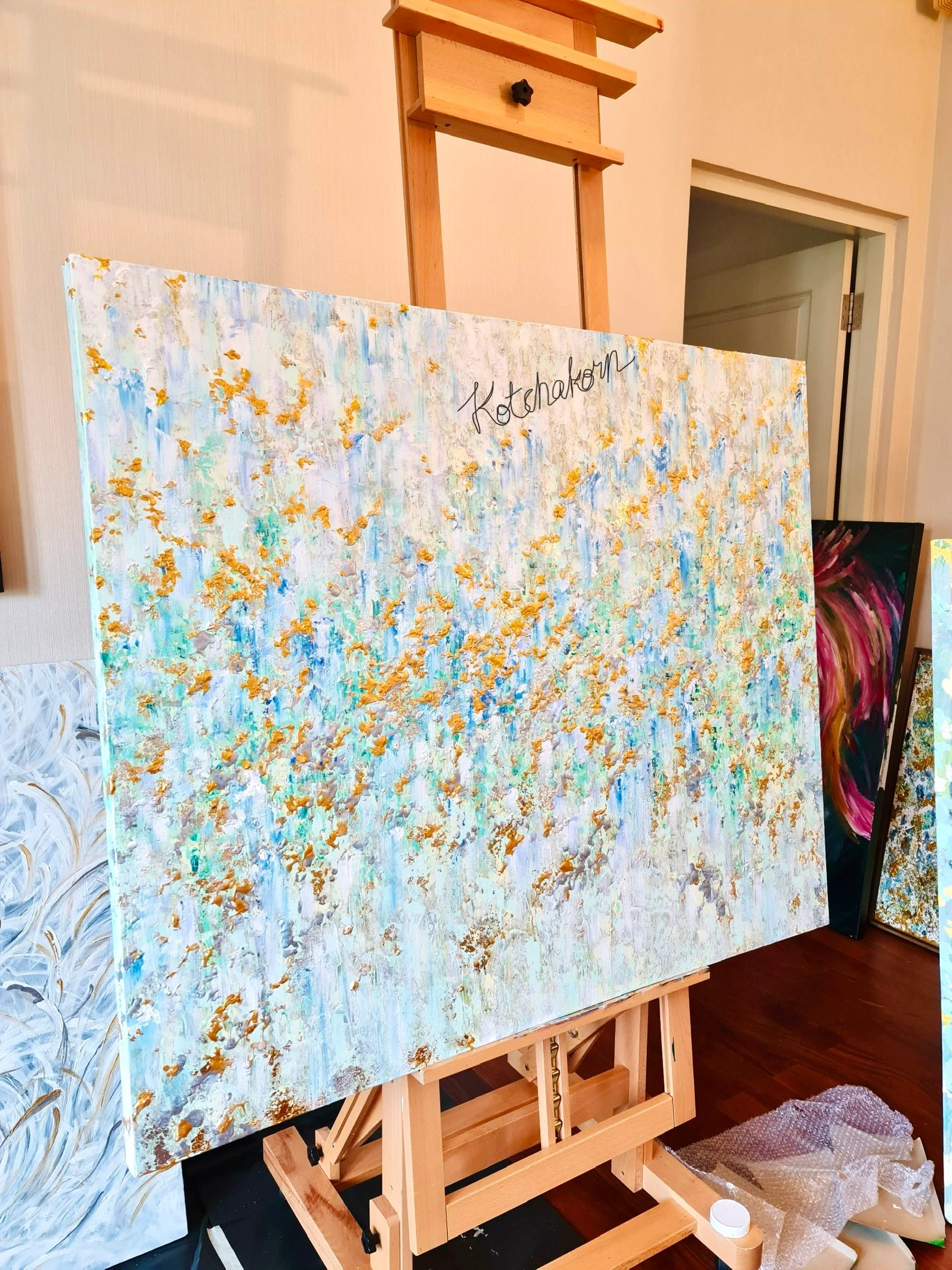Golden Horses (120x100cm)