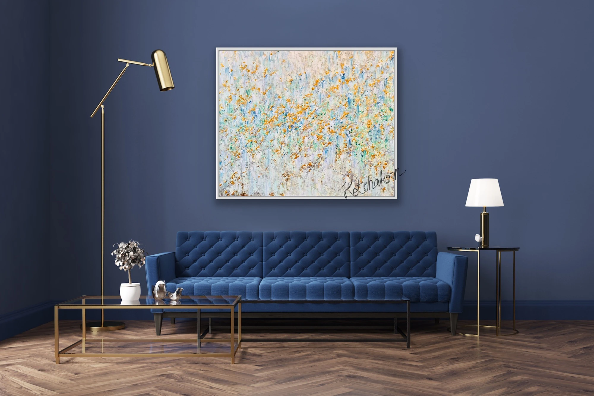 Golden Horses (120x100cm)