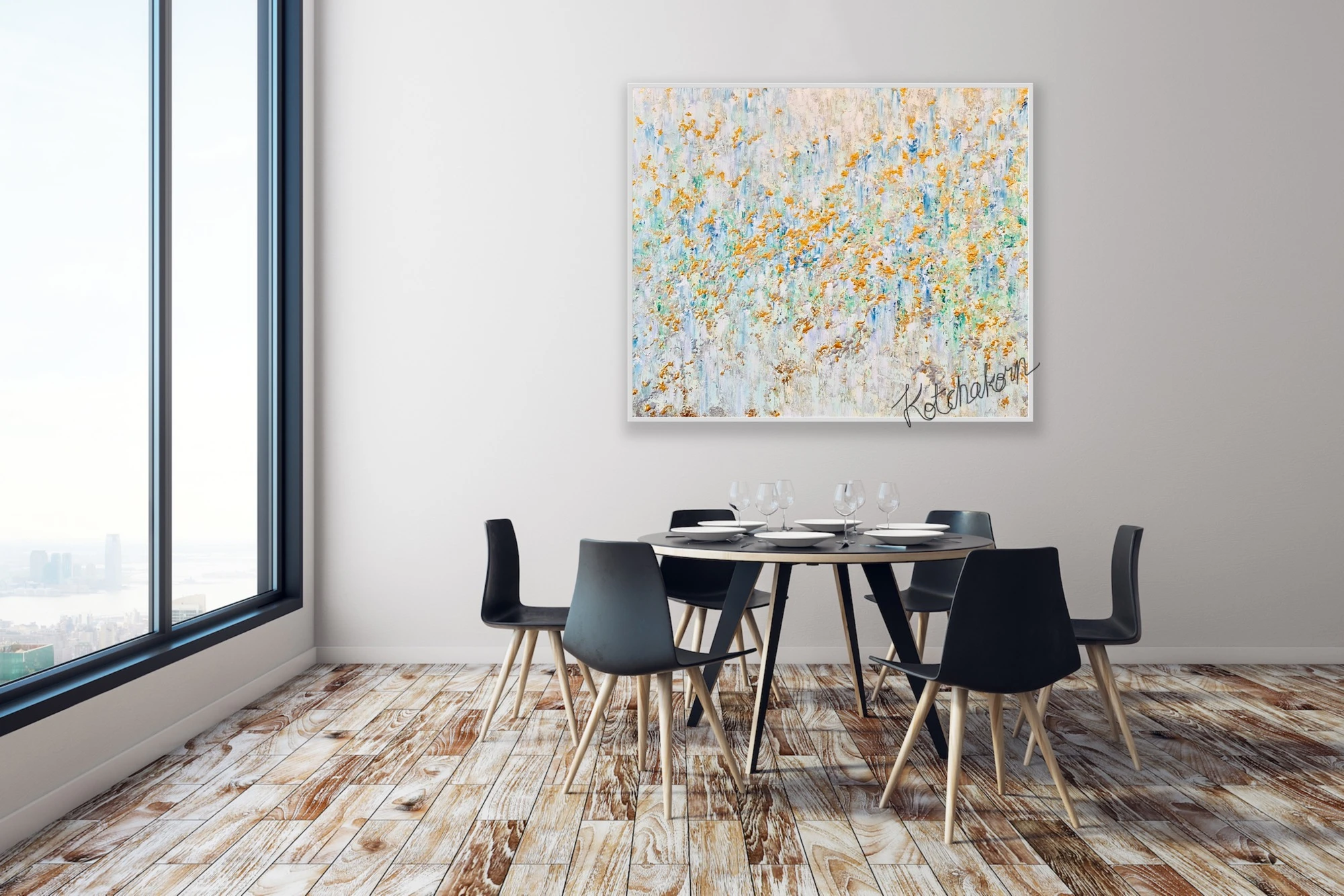 Golden Horses (120x100cm)