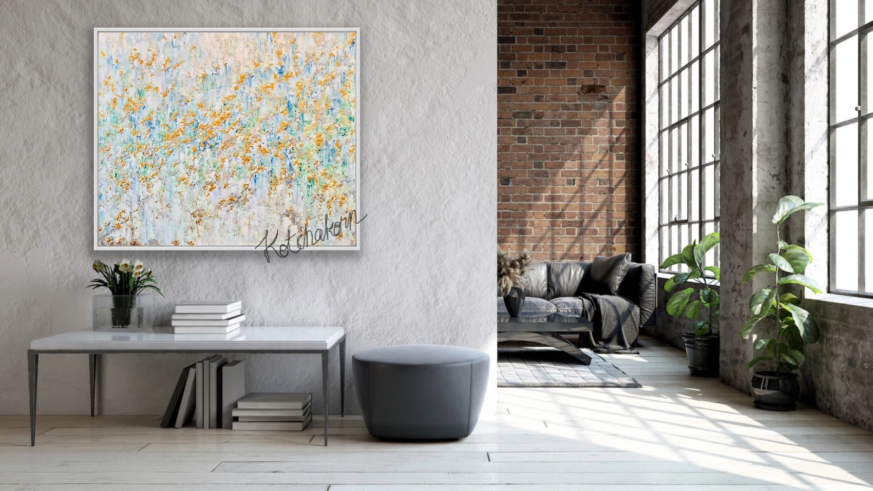Golden Horses (120x100cm)