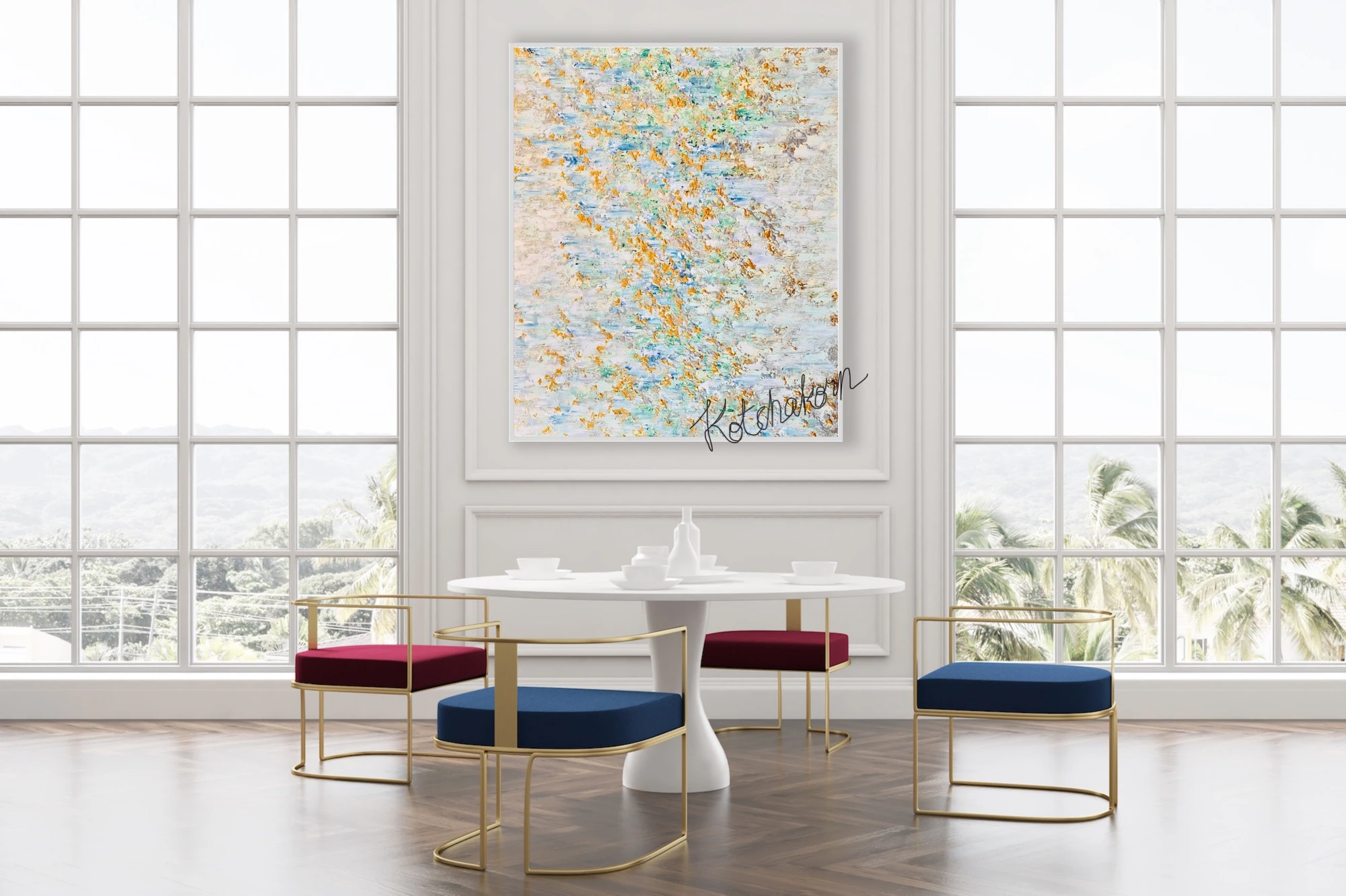 Golden Horses (120x100cm)
