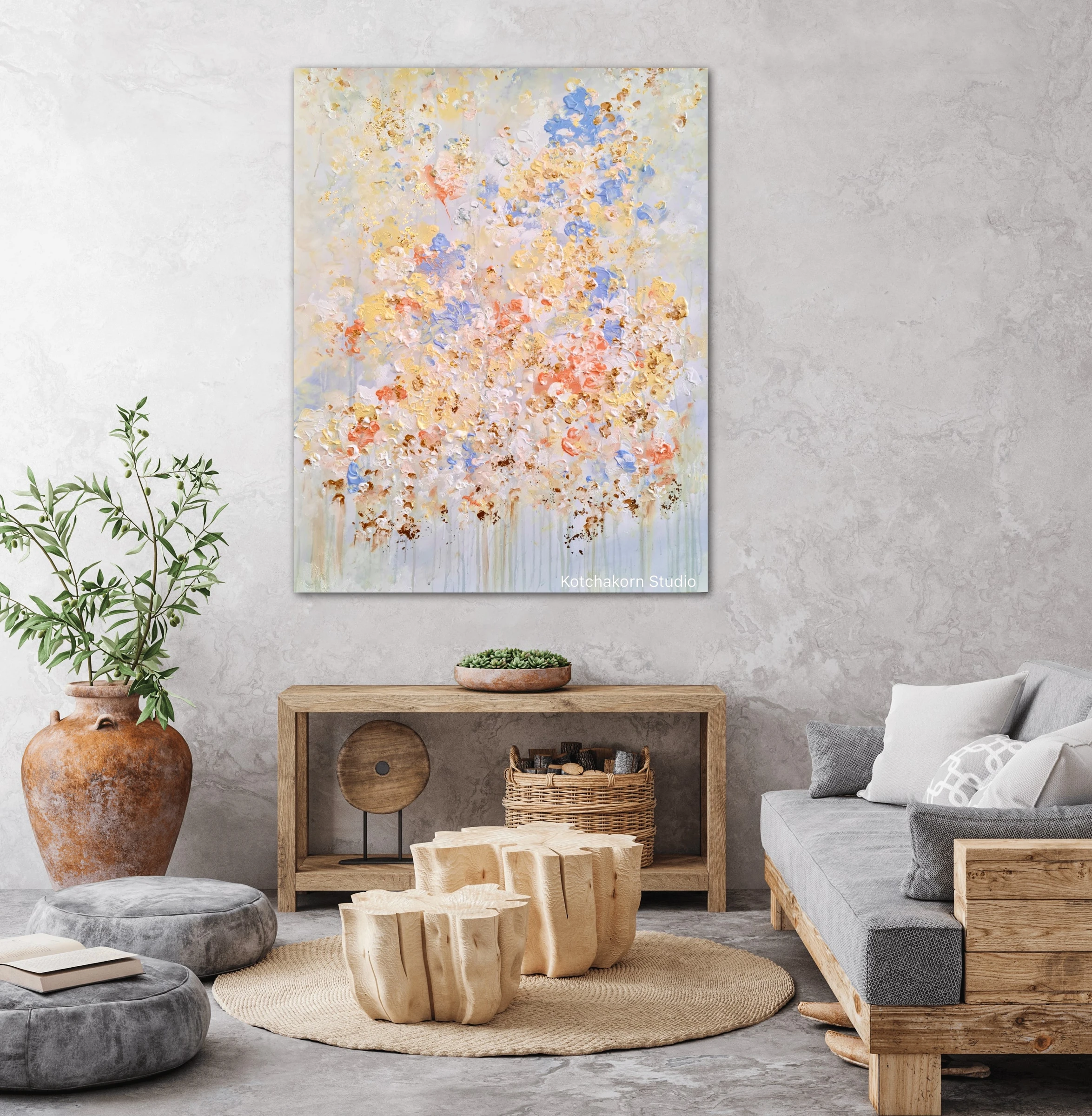 Winter Lotus (100x80cm)