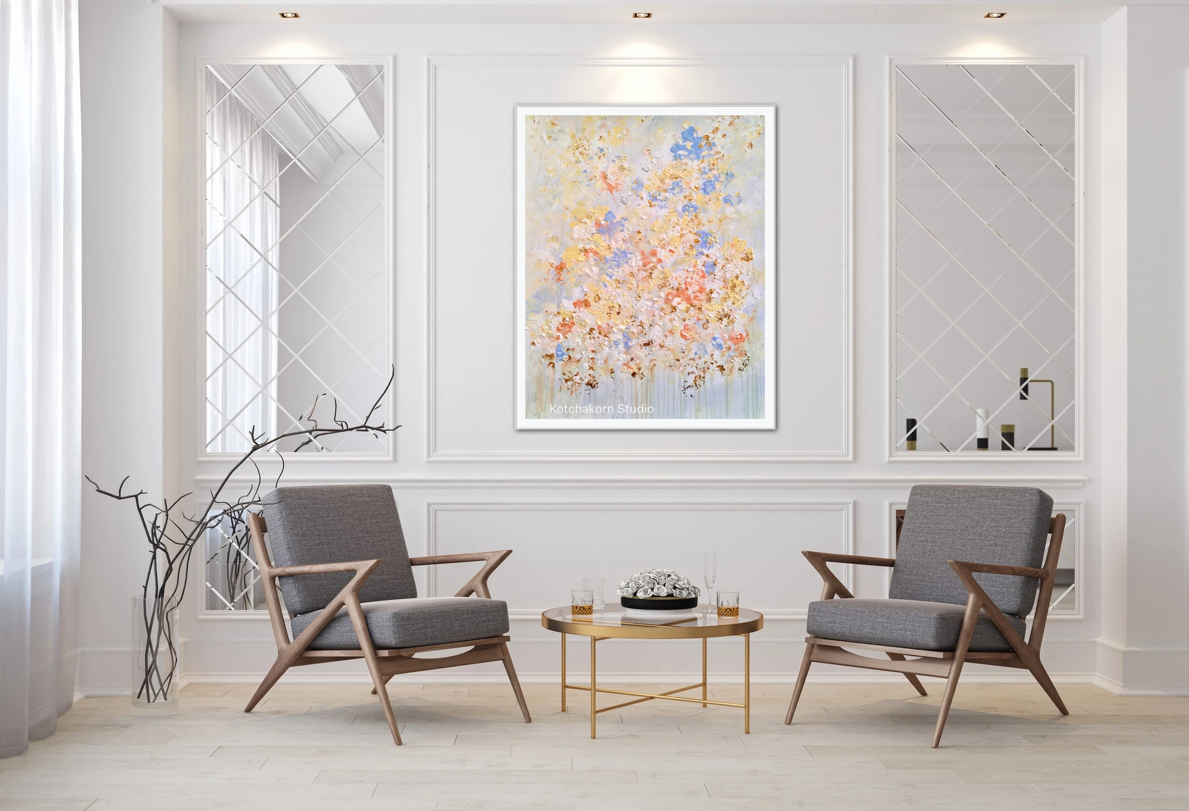Winter Lotus (100x80cm)