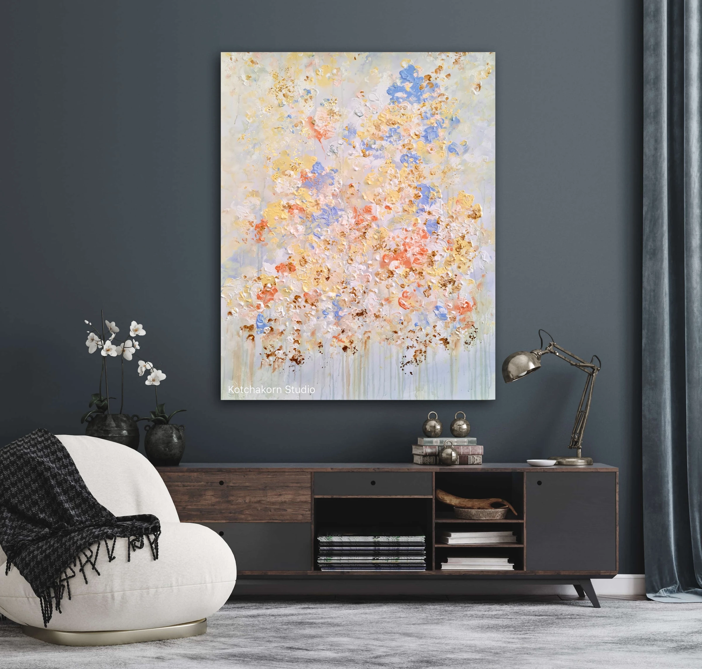 Winter Lotus (100x80cm)
