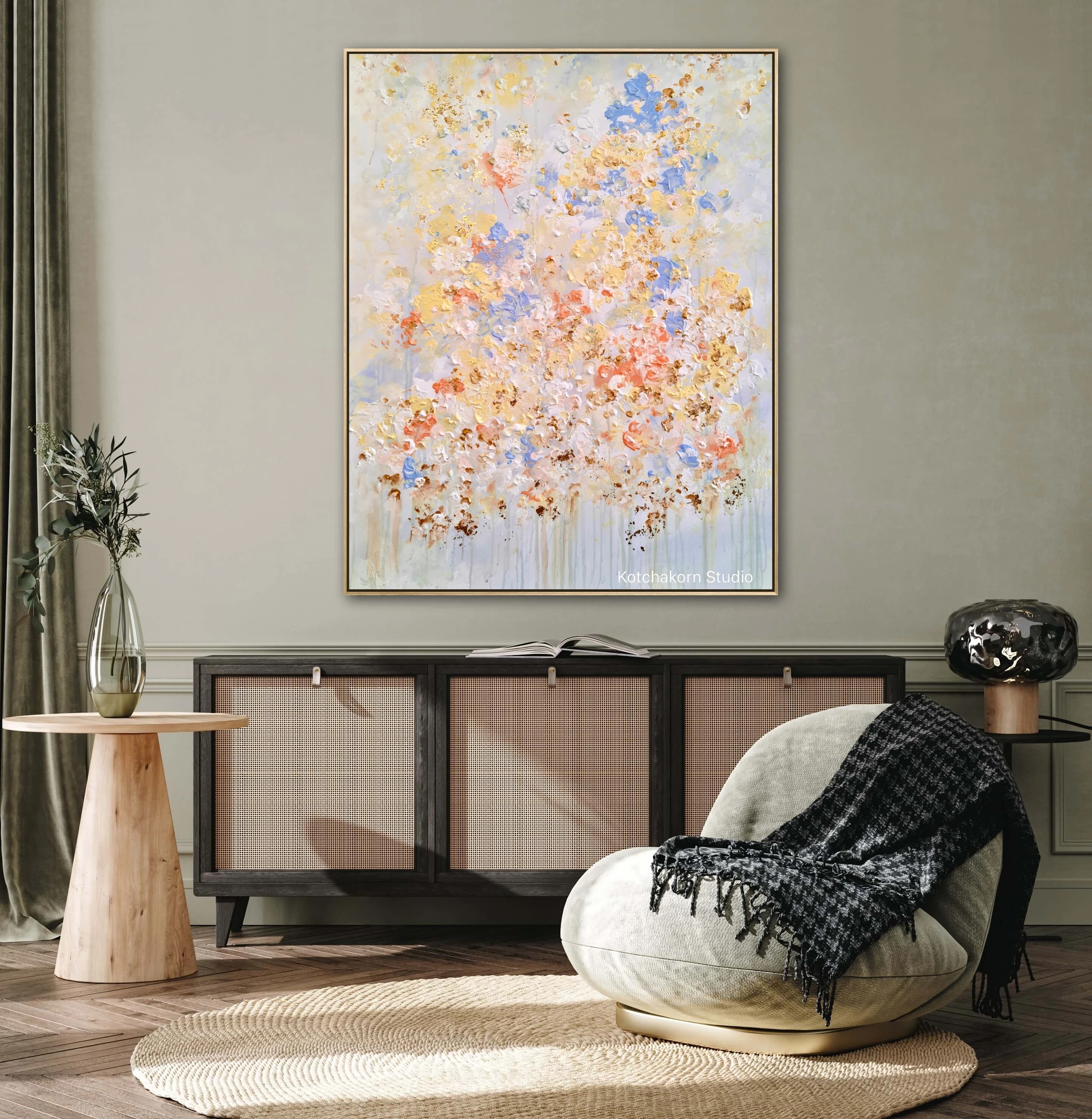 Winter Lotus (100x80cm)