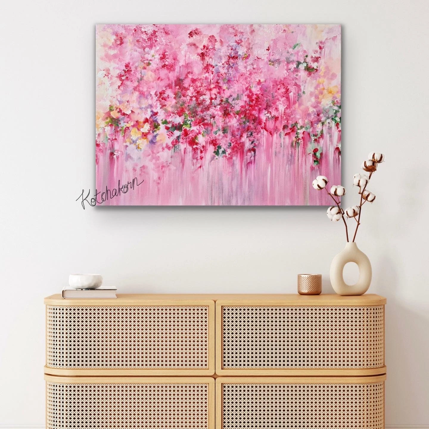 Peonies in the Morning Light (80x60cm)