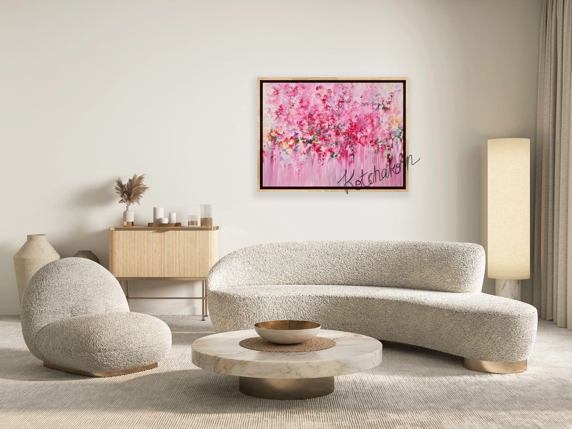 Peonies in the Morning Light (80x60cm)