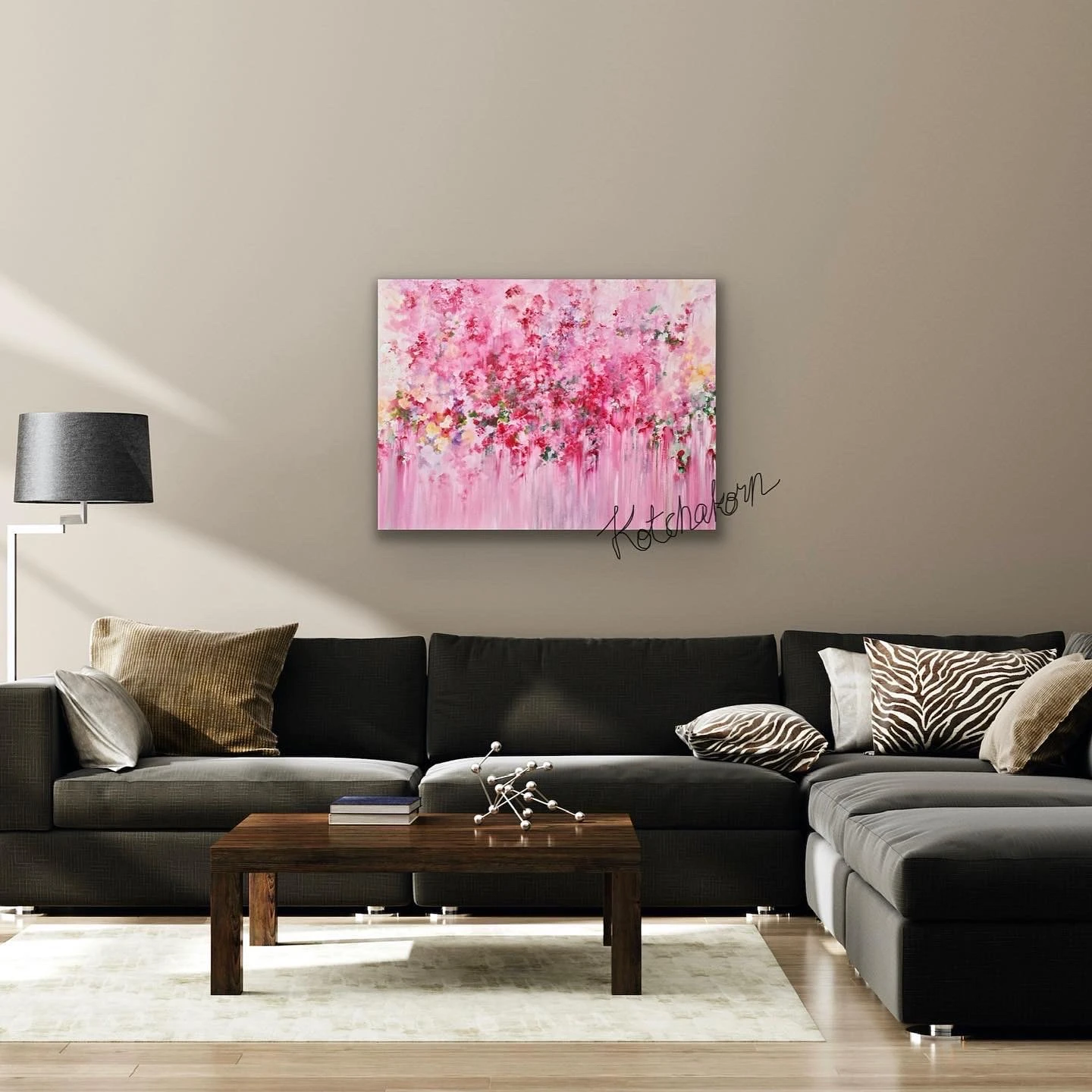 Peonies in the Morning Light (80x60cm)