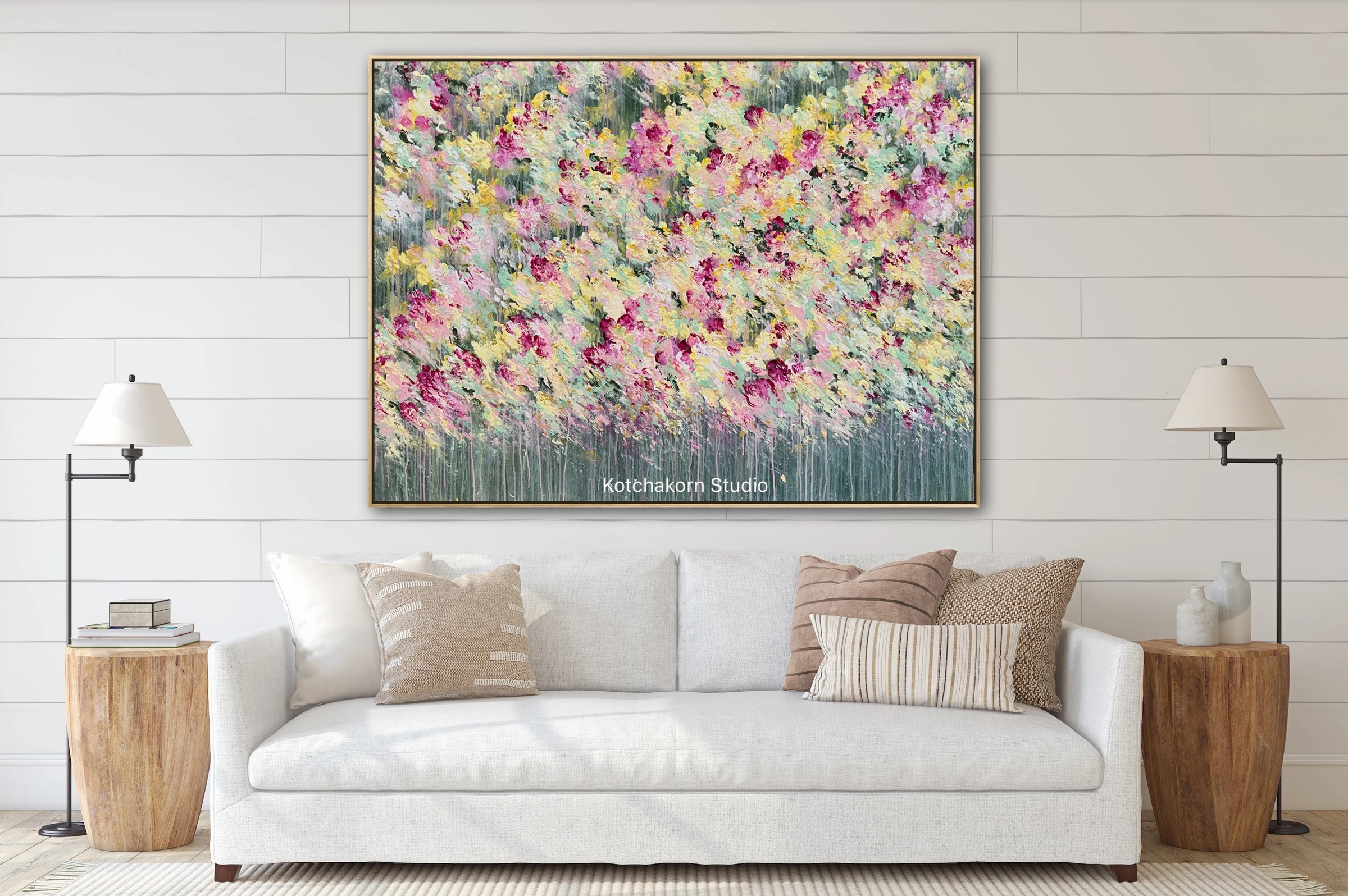 Magical Garden of Lotus (135x100cm)