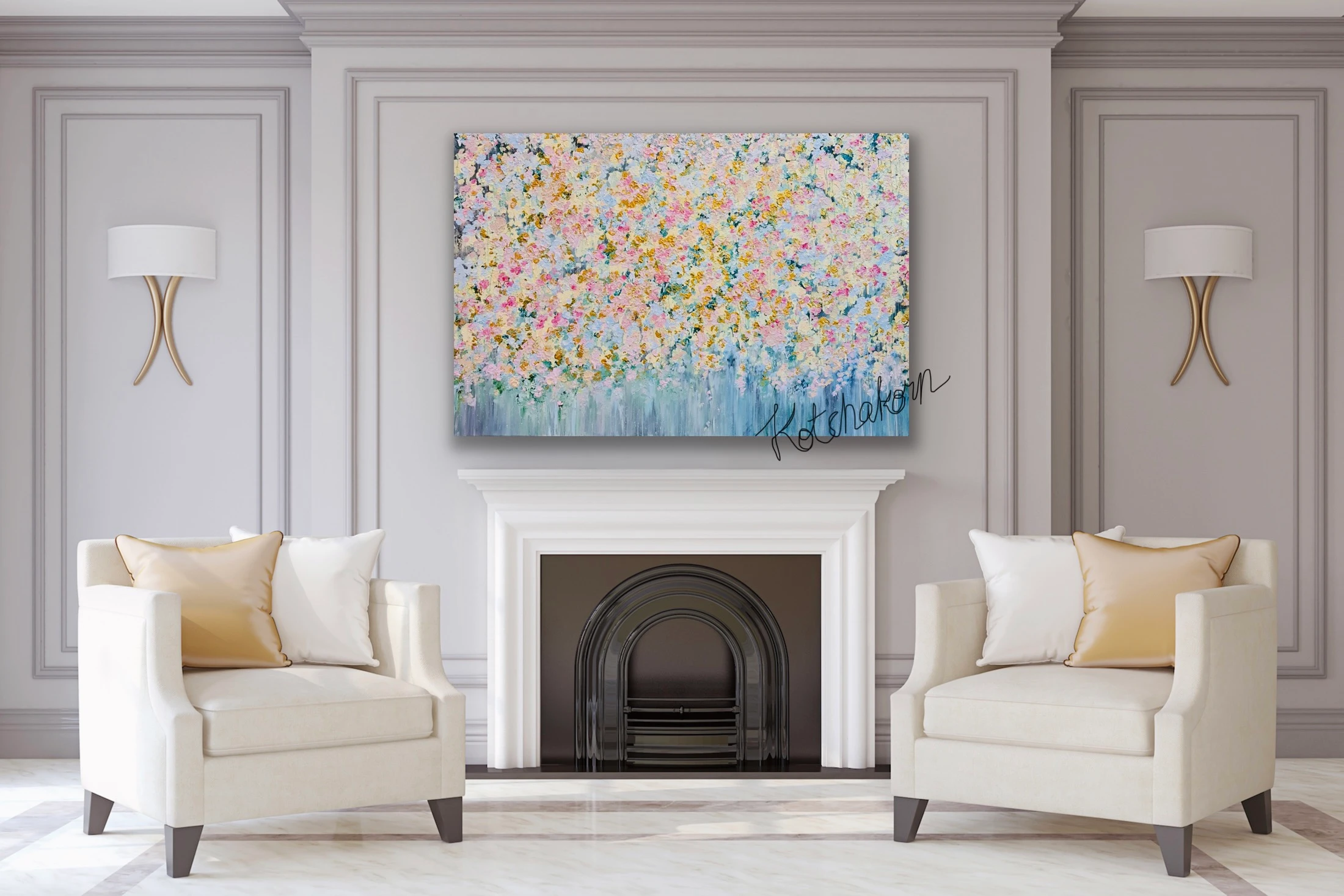 Sunrise Over Spring Garden (150x100cm)