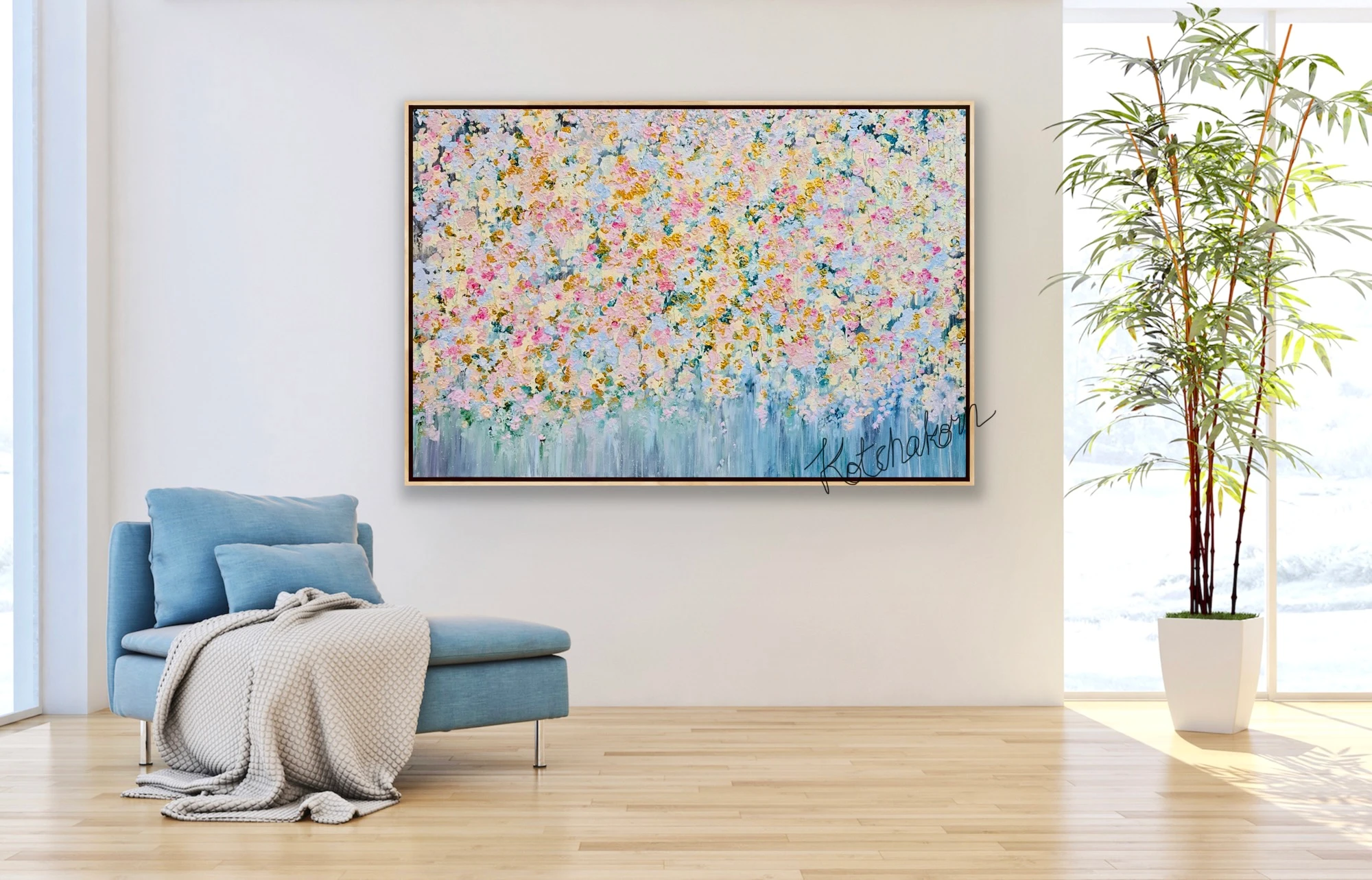 Sunrise Over Spring Garden (150x100cm)
