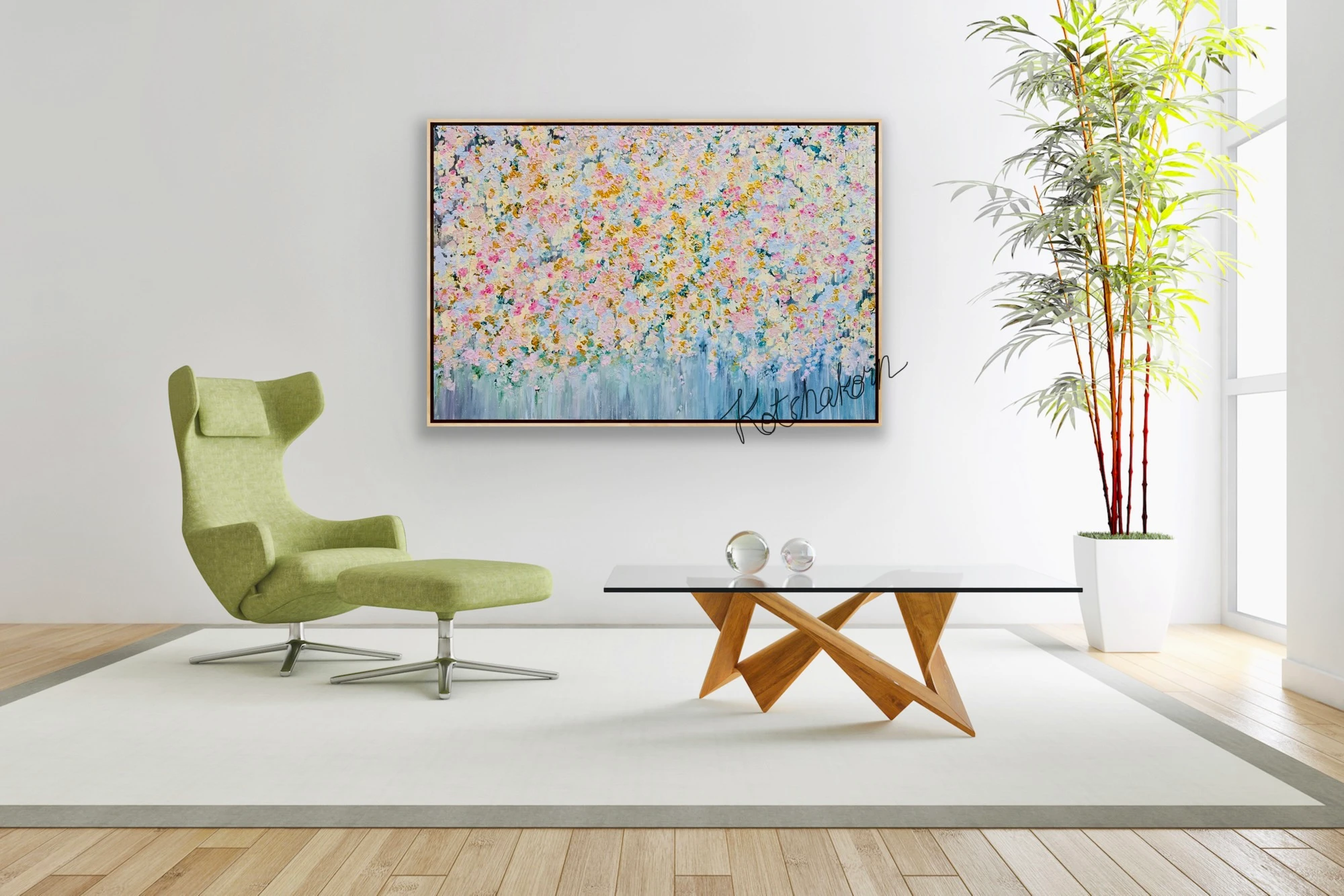 Sunrise Over Spring Garden (150x100cm)