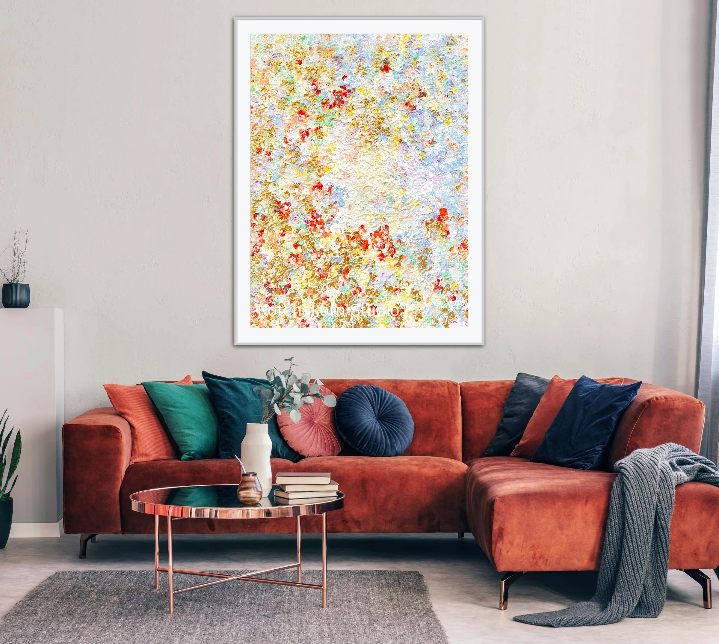 The Flow of the Sparkling Koi Fish (100x80cm)