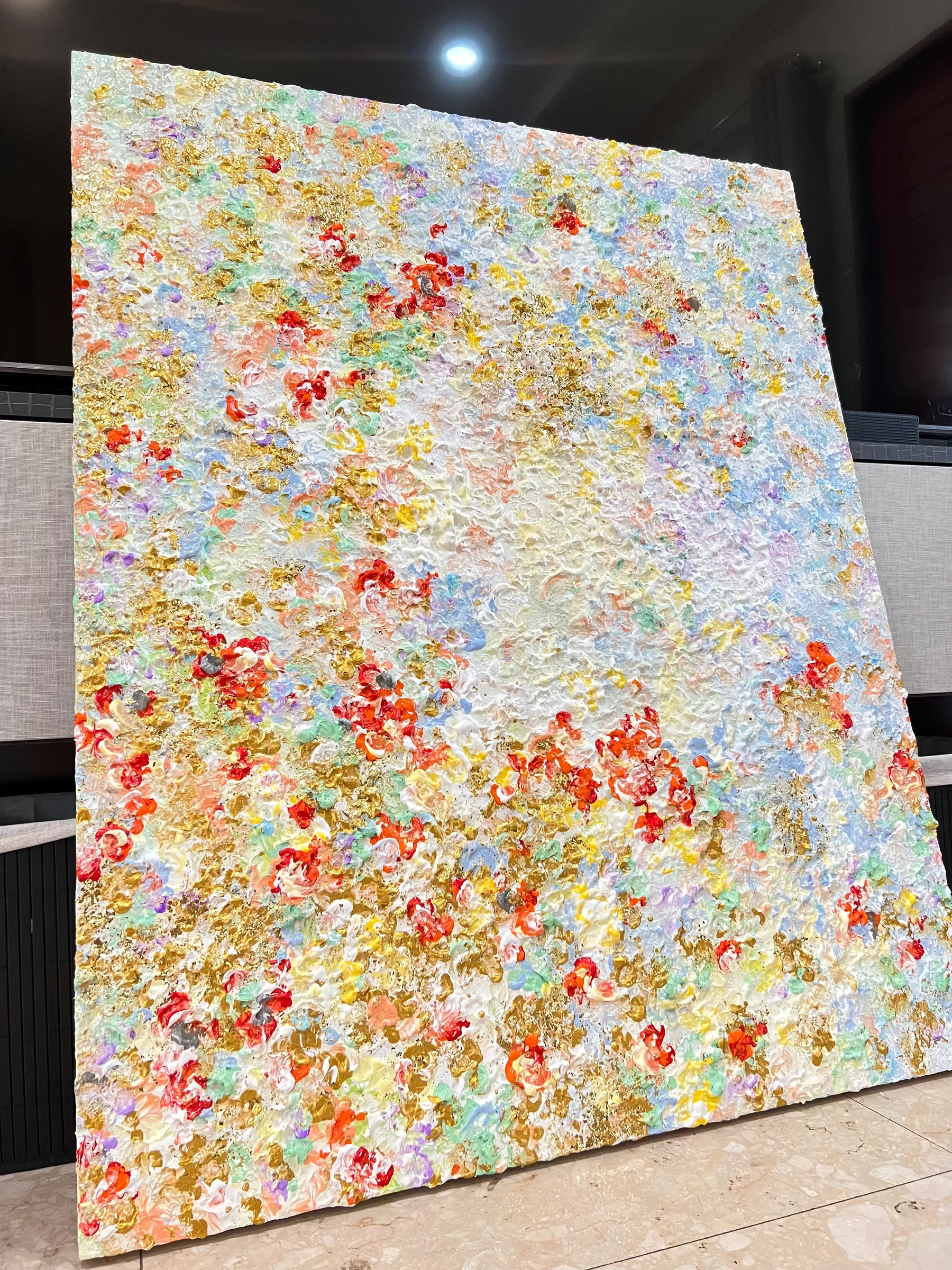 The Flow of the Sparkling Koi Fish (100x80cm)
