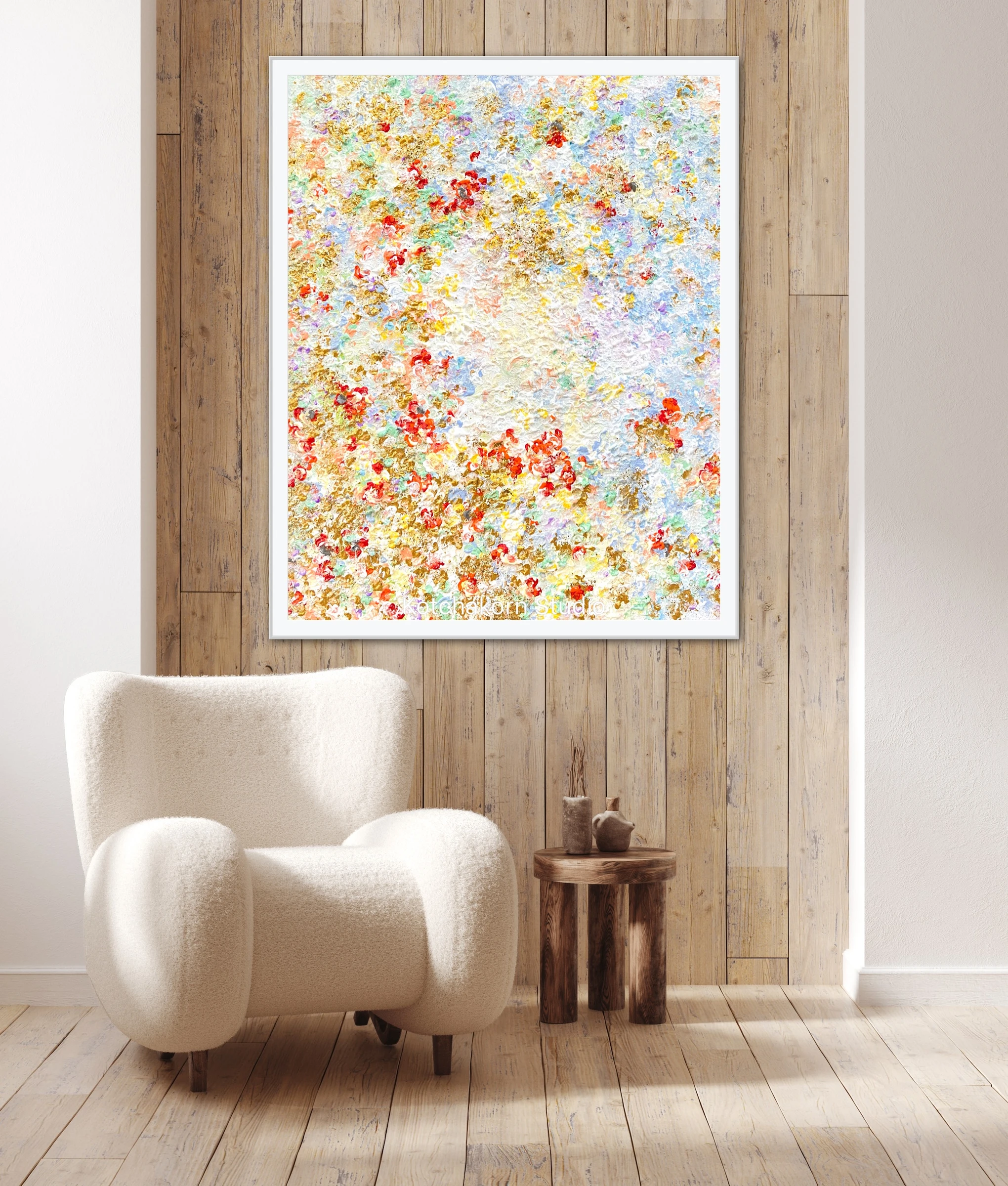 The Flow of the Sparkling Koi Fish (100x80cm)