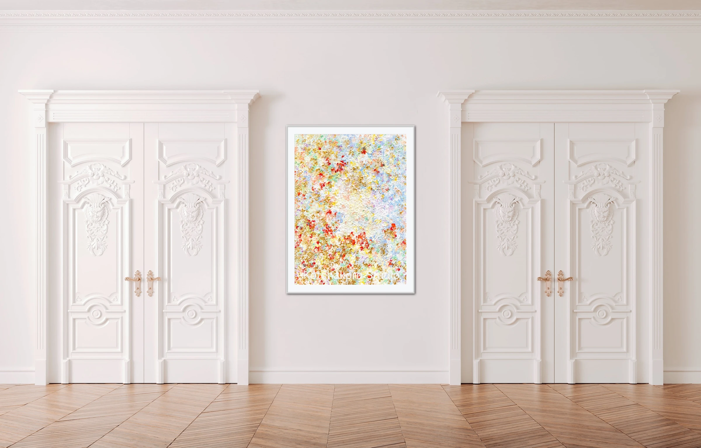 The Flow of the Sparkling Koi Fish (100x80cm)