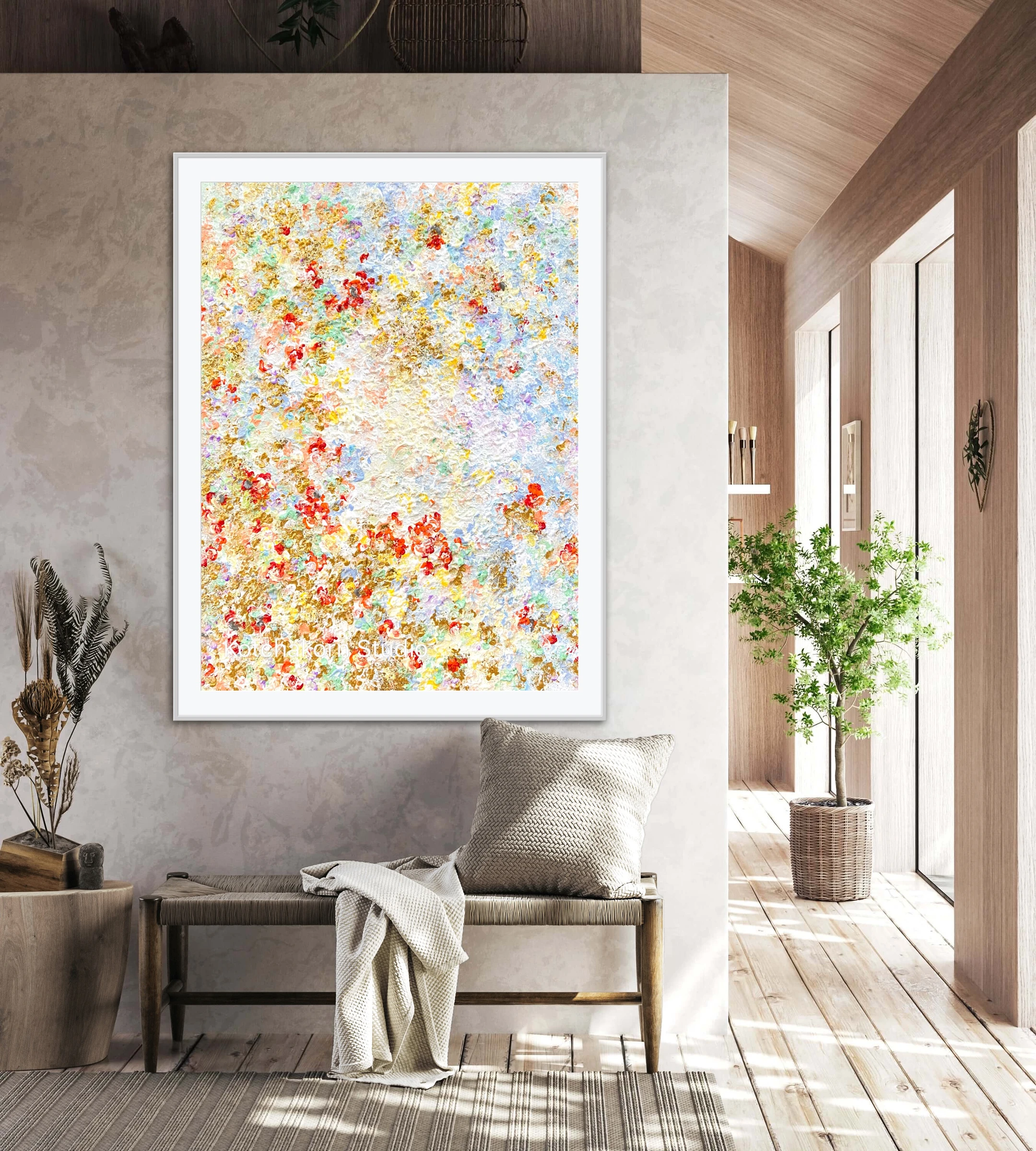 The Flow of the Sparkling Koi Fish (100x80cm)