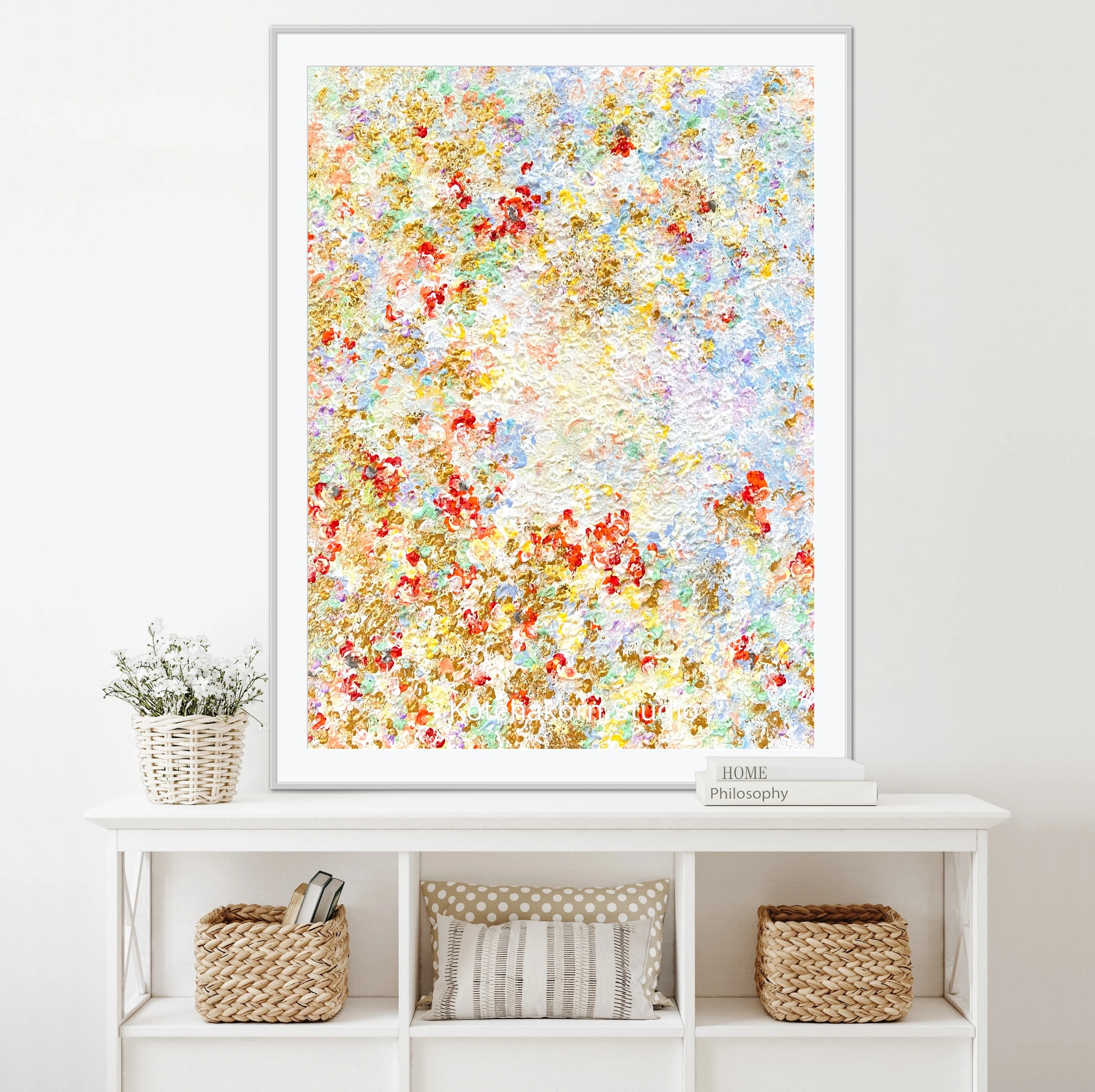 The Flow of the Sparkling Koi Fish (100x80cm)