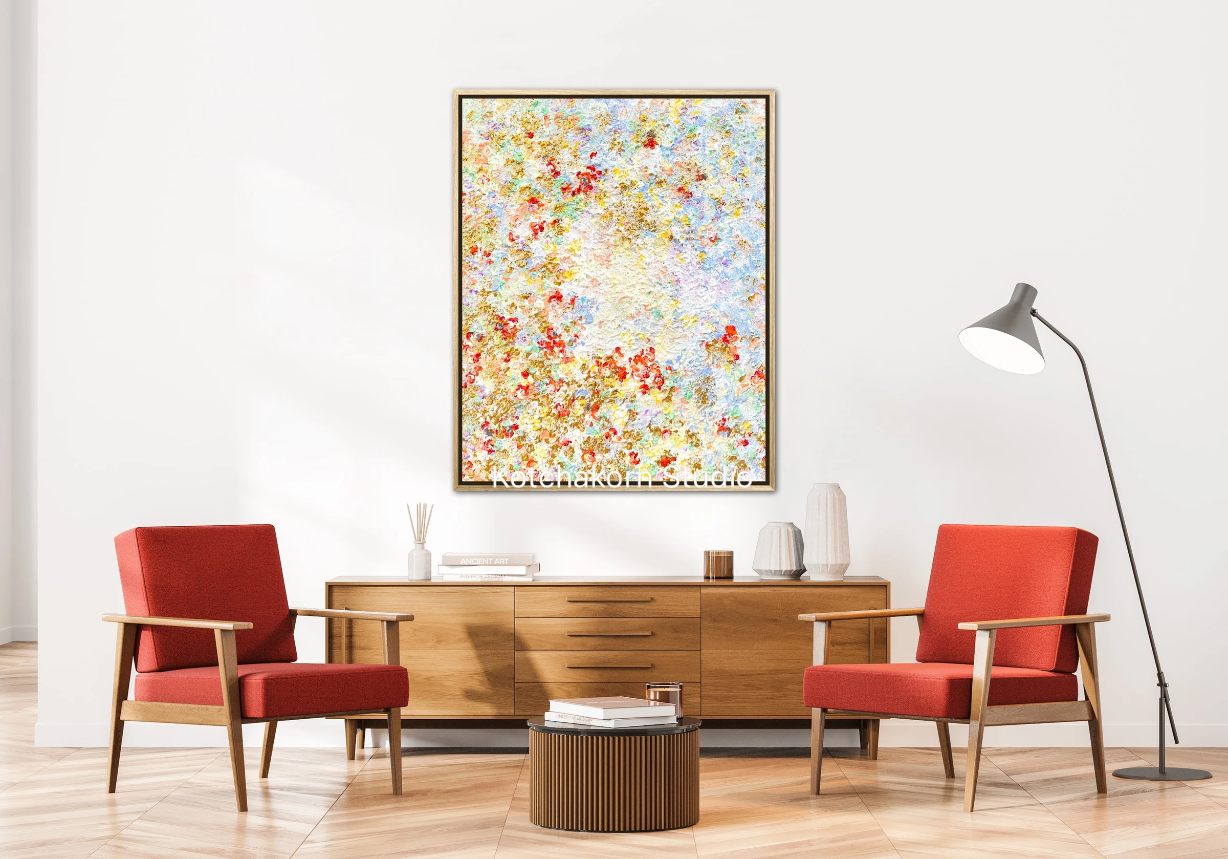 The Flow of the Sparkling Koi Fish (100x80cm)