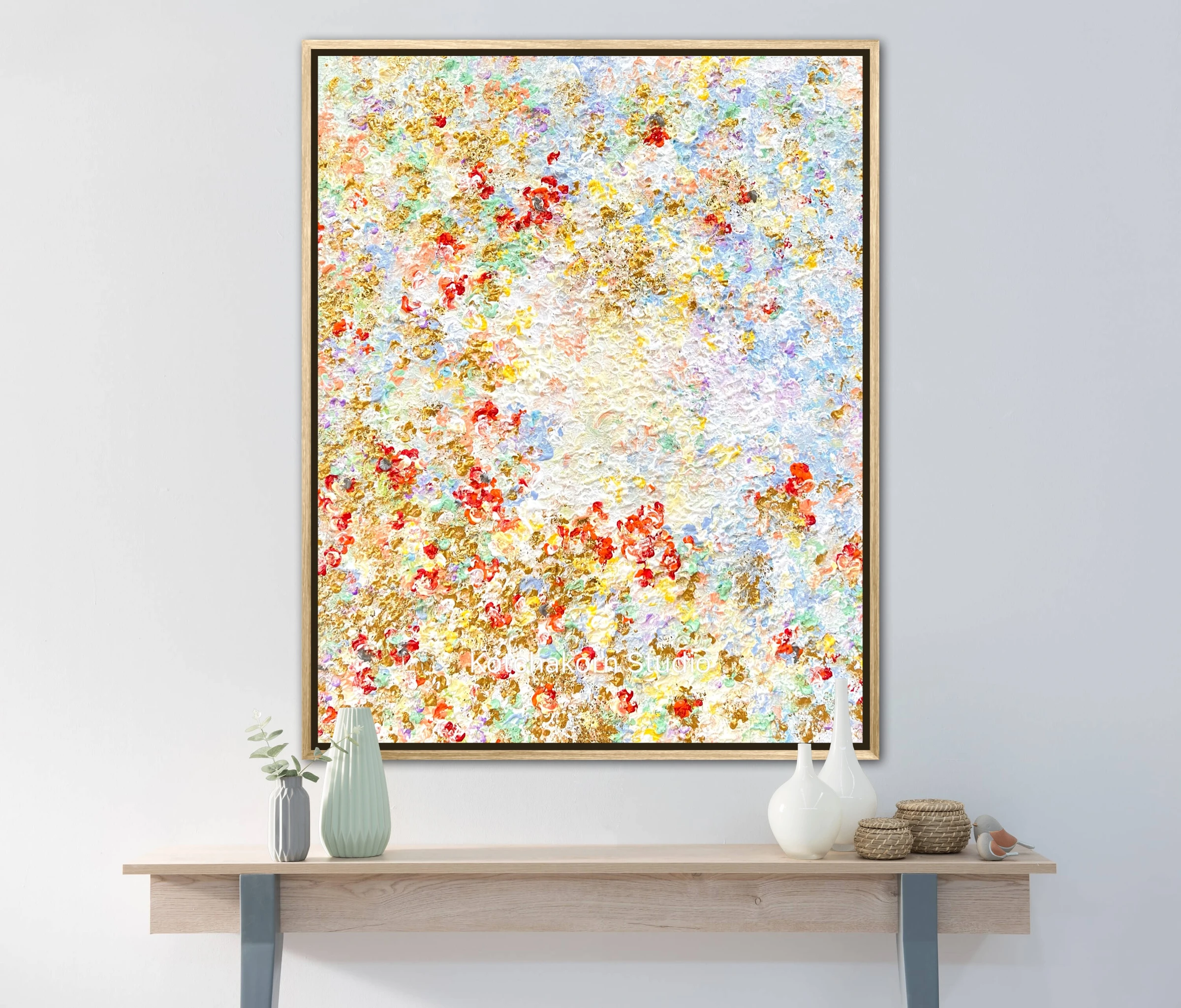 The Flow of the Sparkling Koi Fish (100x80cm)